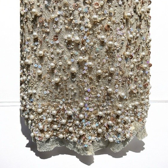 🌻NEW w.tags Adrianna Papell Beaded Halter Party Dress Size 6 | $275 Retail - Picture 5 of 16